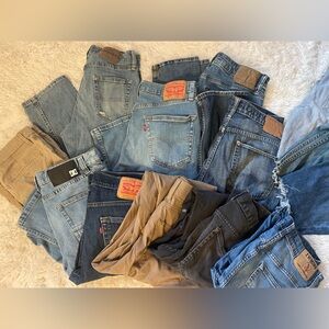 Large lot mens jeans